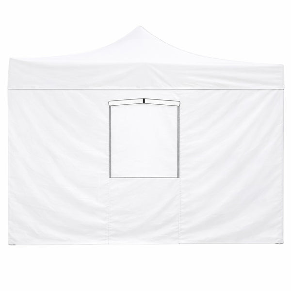 Telo laterale 3x2mt bianco impermeabile con finestra per gazebo richiudibile MARKET