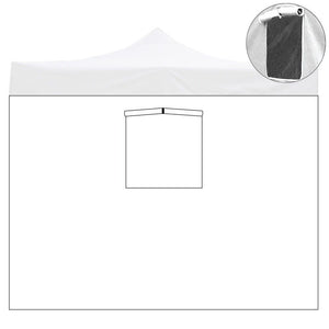 Telo laterale 3x2mt bianco impermeabile con finestra per gazebo richiudibile MARKET