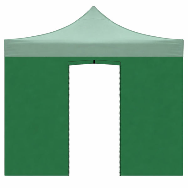 Telo laterale 3x2m verde impermeabile con porta avvolgibile per gazebo richiudibile MARKET
