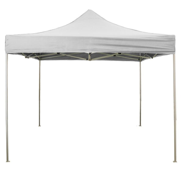 Gazebo richiudibile pieghevole MARKET 3 X 3 Bianco ricoperto in PVC impermeabile