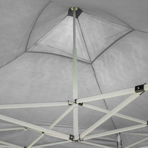 Gazebo richiudibile pieghevole MARKET 3 X 3 Bianco ricoperto in PVC impermeabile