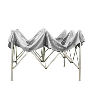 Gazebo richiudibile pieghevole MARKET 3 X 3 Bianco ricoperto in PVC impermeabile