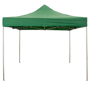Gazebo richiudibile pieghevole MARKET 3 X 3 Verde ricoperto in PVC impermeabile