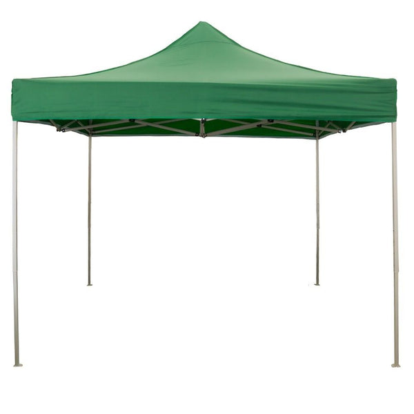 Gazebo richiudibile pieghevole MARKET 3 X 3 Verde ricoperto in PVC impermeabile