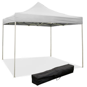 Gazebo richiudibile pieghevole MARKET 2 X 2 Bianco ricoperto in PVC impermeabile