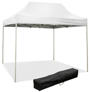Gazebo richiudibile pieghevole MARKET 3 X 2 Bianco ricoperto in PVC impermeabile