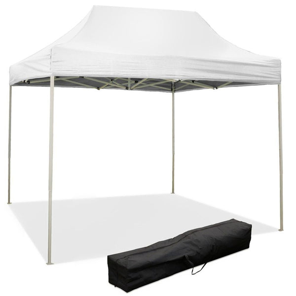 Gazebo richiudibile pieghevole MARKET 3 X 2 Bianco ricoperto in PVC impermeabile