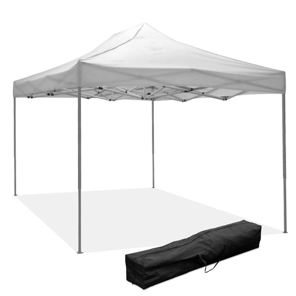 Gazebo richiudibile pieghevole MARKET 3 X 4,5 Bianco ricoperto in PVC impermeabile