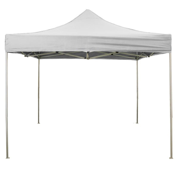 Gazebo richiudibile pieghevole MARKET 3 X 4,5 Bianco ricoperto in PVC impermeabile
