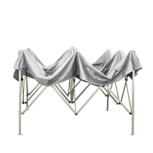 Gazebo richiudibile pieghevole MARKET 3 X 4,5 Bianco ricoperto in PVC impermeabile