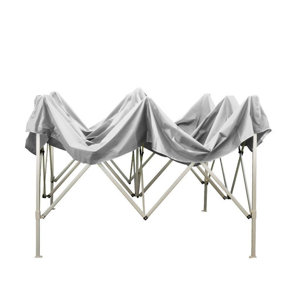 Gazebo richiudibile pieghevole MARKET 3 X 4,5 Bianco ricoperto in PVC impermeabile