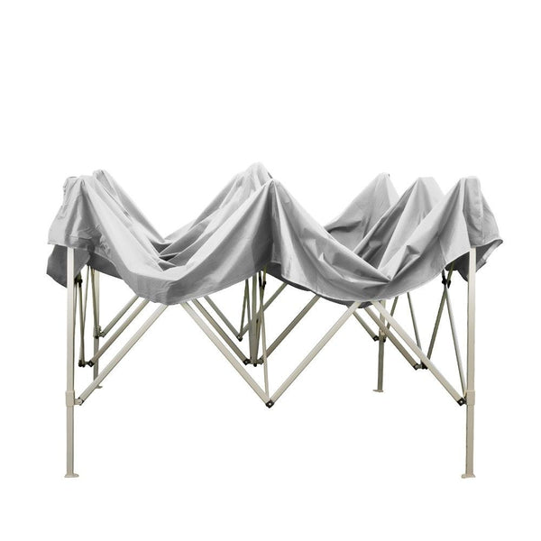 Gazebo richiudibile pieghevole MARKET 3 X 6 Bianco ricoperto in PVC impermeabile