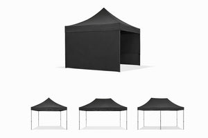 Telo laterale 3x2mt nero impermeabile di ricambio per gazebo richiudibile MARKET