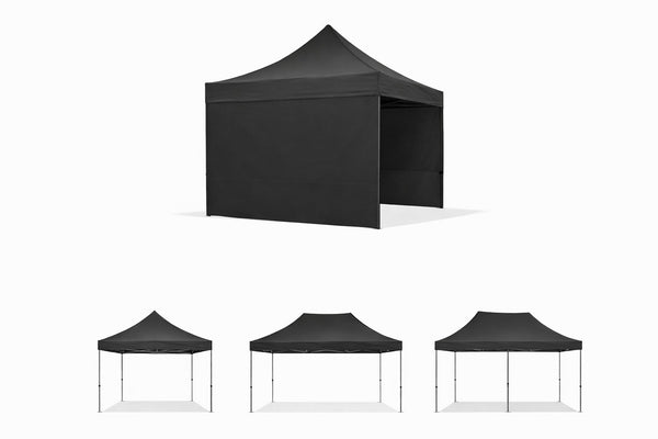 Telo laterale 3x2mt nero impermeabile di ricambio per gazebo richiudibile MARKET