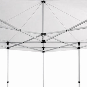 Gazebo richiudibile in alluminio professionale struttura esagonale MARKET-PRO 3X3 Bianco impermeabile