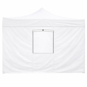 Telo laterale 3x2mt bianco impermeabile con finestra per gazebo richiudibile MARKET-PRO