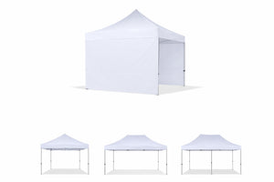 Telo laterale 2x2mt bianco impermeabile con finestra ricambio per gazebo richiudibile MARKET