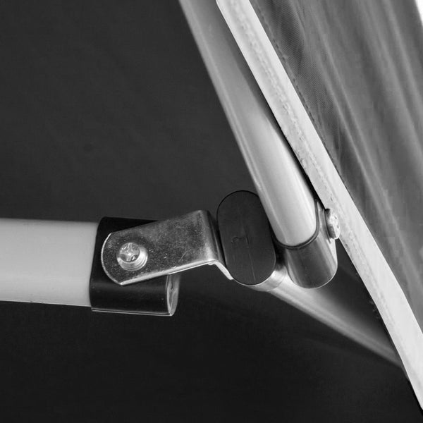 Gazebo richiudibile pieghevole MARKET 3 X 3 Nero ricoperto in PVC impermeabile