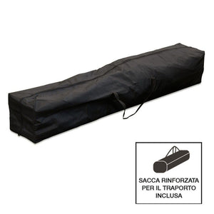 Gazebo richiudibile pieghevole MARKET 3 X 3 Nero ricoperto in PVC impermeabile