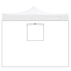 Telo Laterale 3x2mt Bianco Impermeabile Con Finestra Per Gazebo Richiudibile Market-Pro