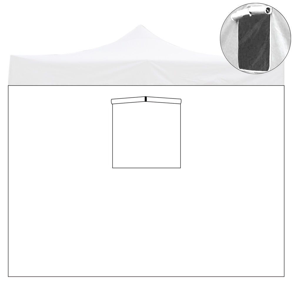 divina garden telo laterale 2x2mt bianco impermeabile con finestra ricambio per gazebo richiudibile 2x2mt ean 8059591730027
