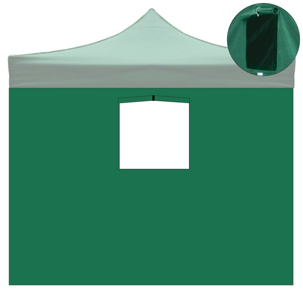 divina garden telo laterale 3x2mt verde impermeabile con finestra per gazebo richiudibile 3x3mt ean 8053323382911